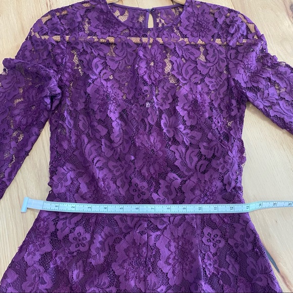 Cynthia Rowley Plum Midnight Lace Romper EUC - Picture 13 of 16